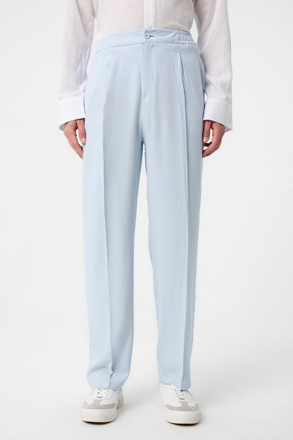 Antioch High-Waisted Pleated Linen-Blend Men's Pants