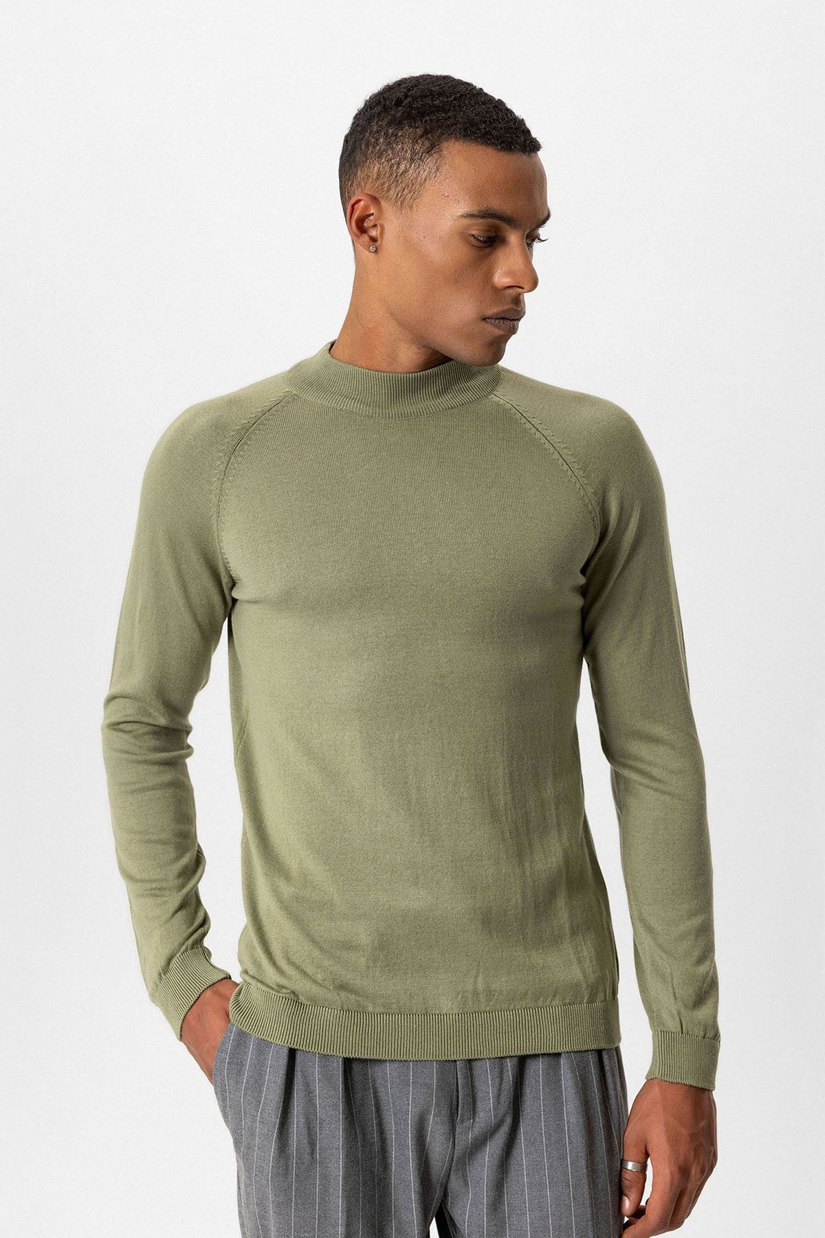 Antioch Men's Half-Turtleneck Sweater