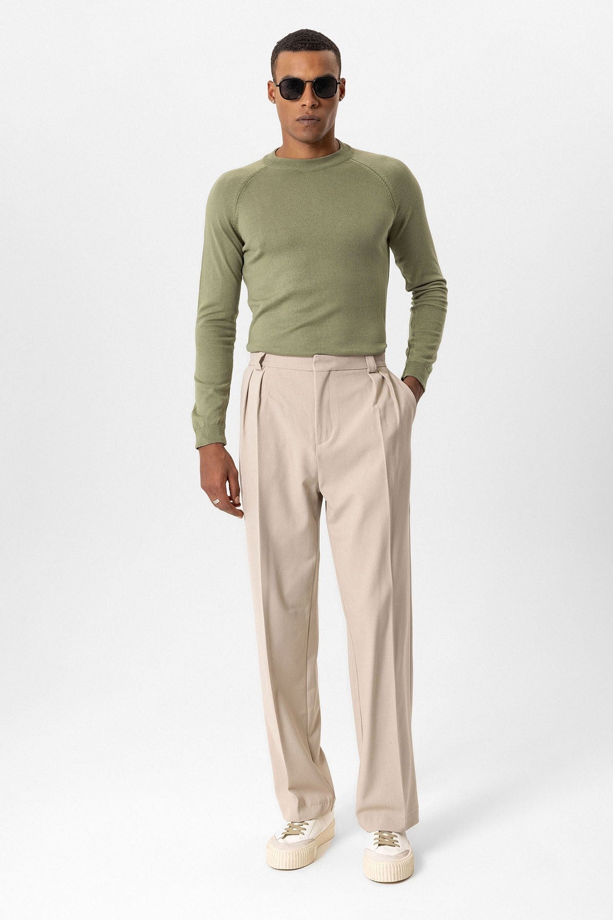 Antioch Bike Neck Slim-Fit Knit Sweater