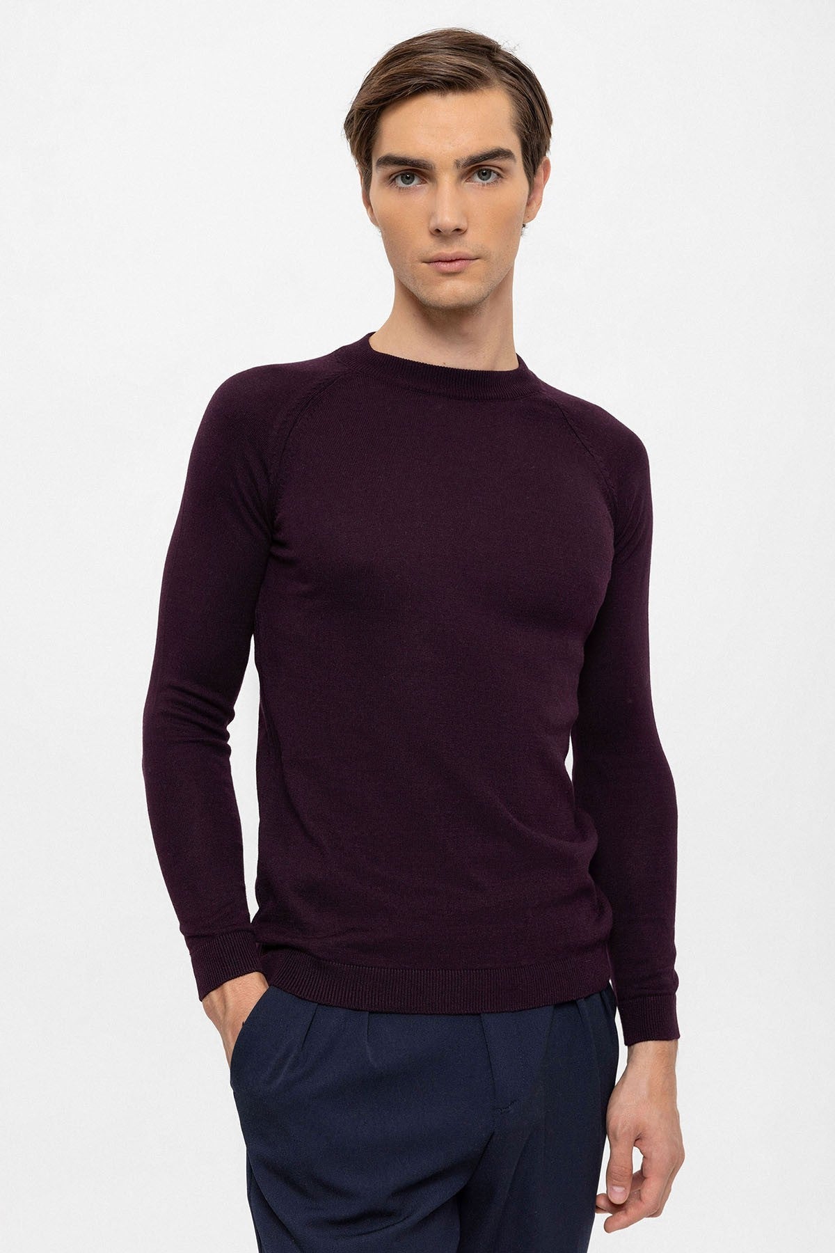 Antioch Bike Neck Slim-Fit Knit Sweater