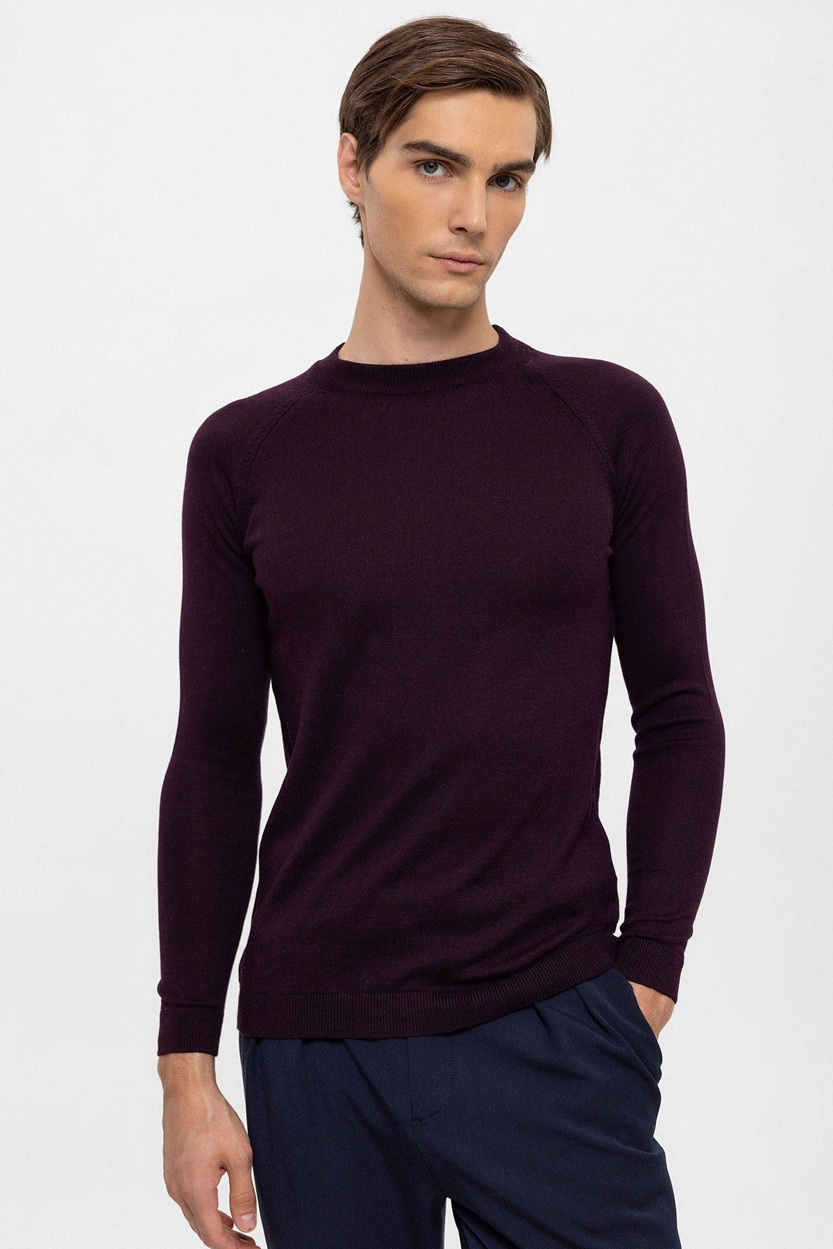 Antioch Bike Neck Slim-Fit Knit Sweater