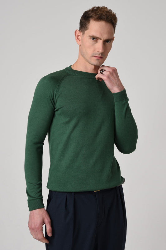 Antioch Bike Neck Slim-Fit Knit Sweater