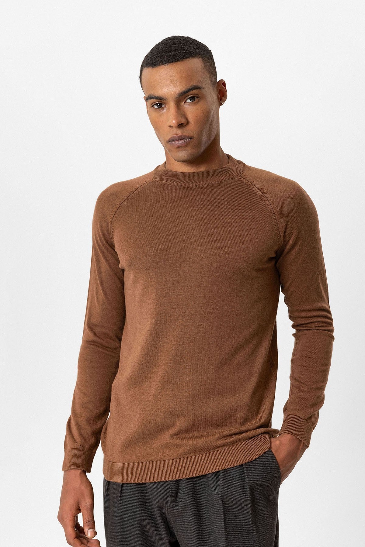 Antioch Bike Neck Slim-Fit Knit Sweater