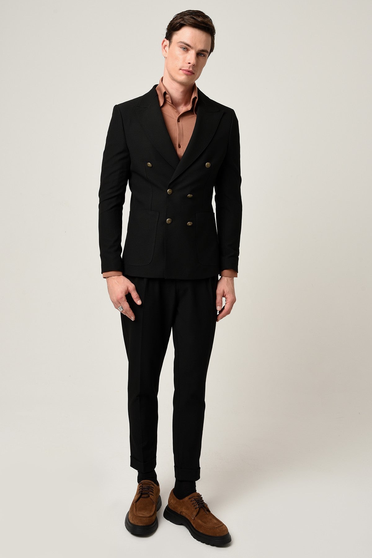 Antioch Slim-Fit Lined Double-Breasted Men's Blazer