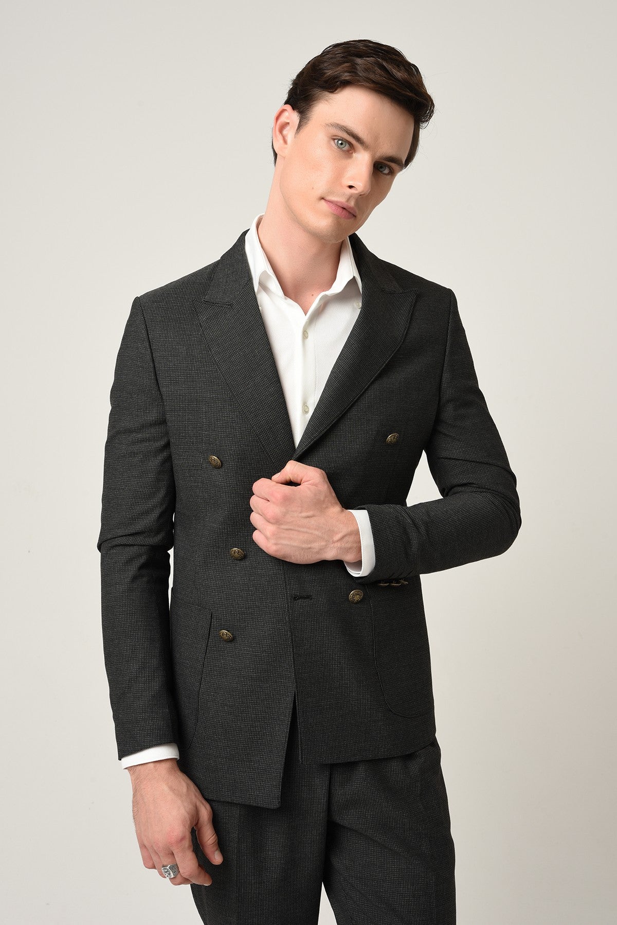 Antioch Slim-Fit Lined Double-Breasted Men's Blazer