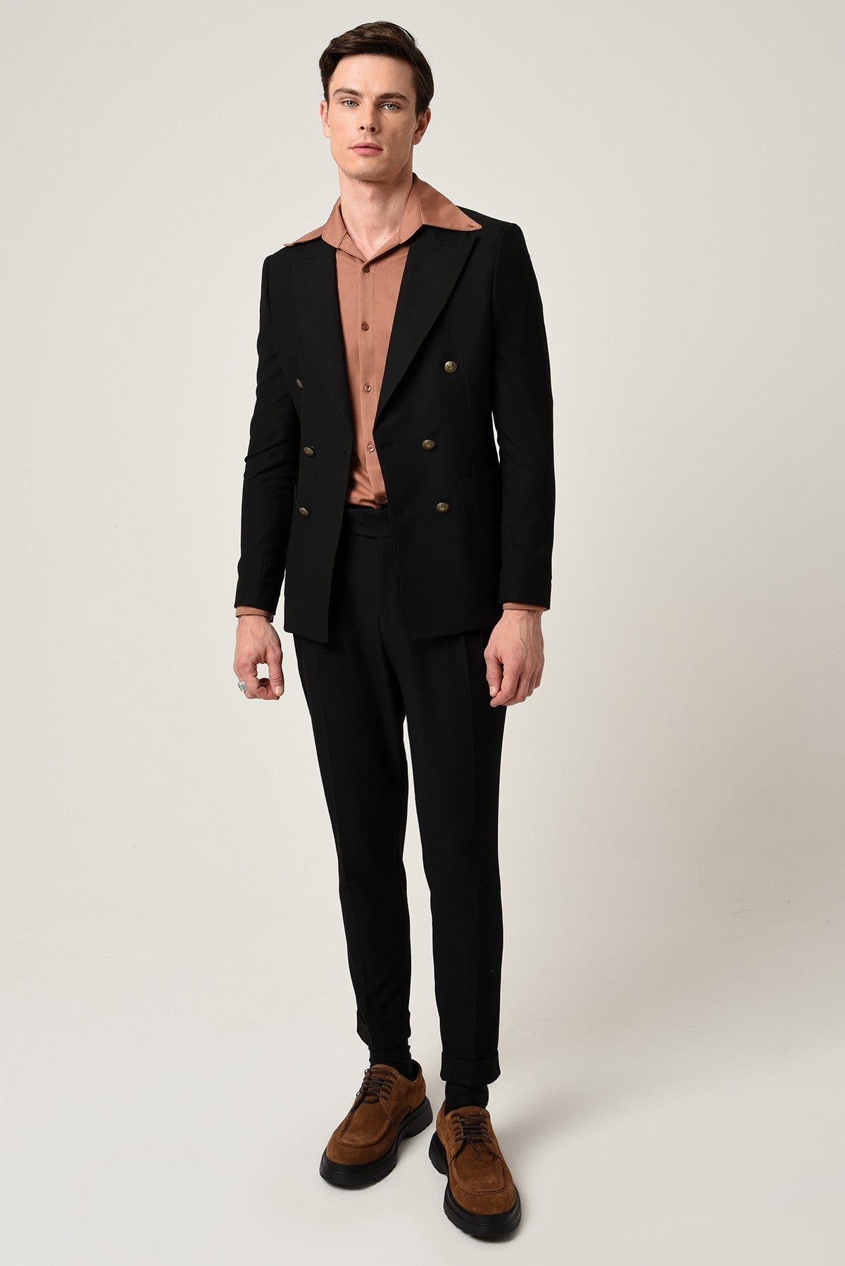 Antioch Slim-Fit Lined Double-Breasted Men's Blazer