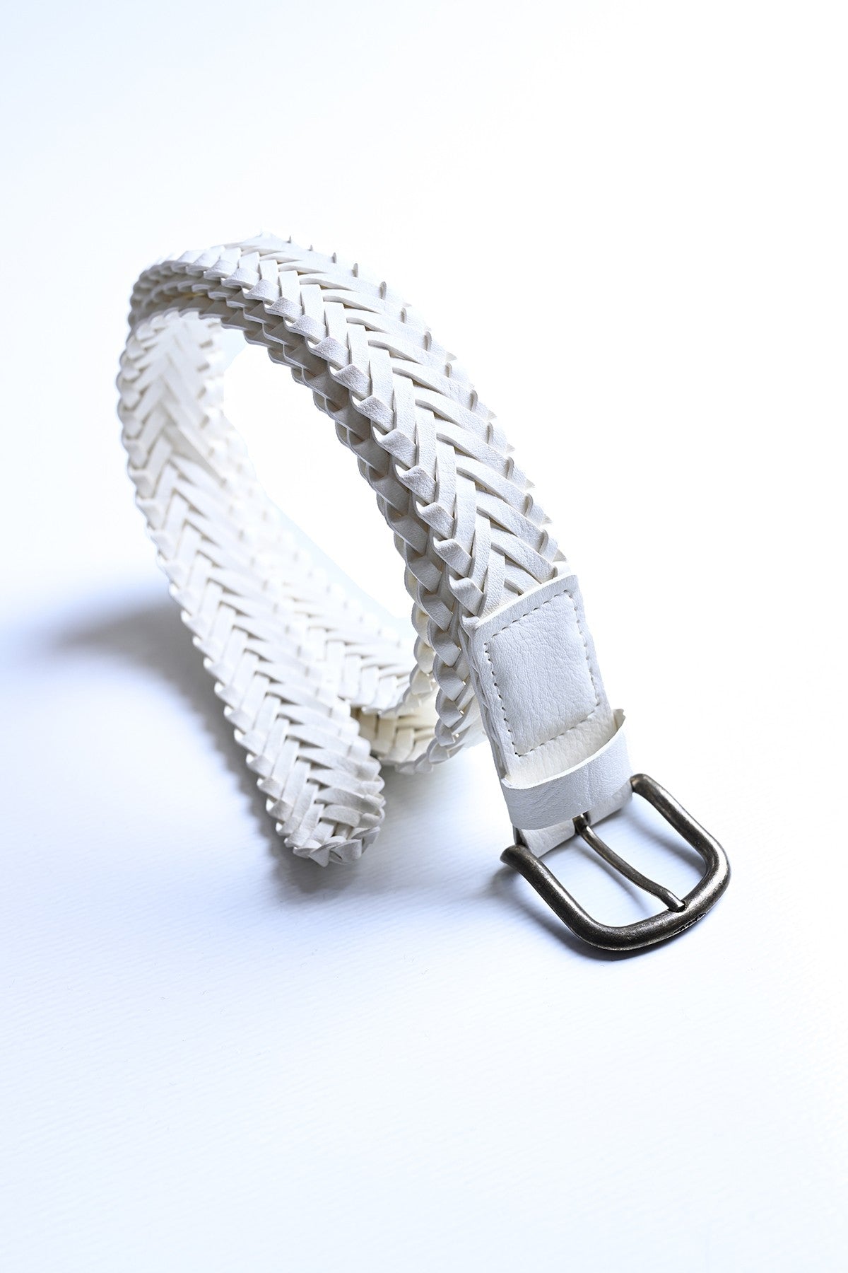 Antioch Faux Leather Knitted Men's Belt