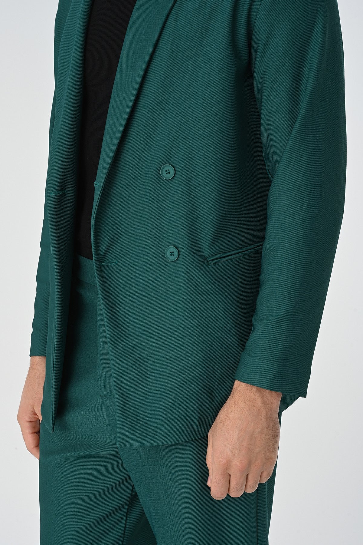 Relaxed-Fit Double-Breasted Men's Suit