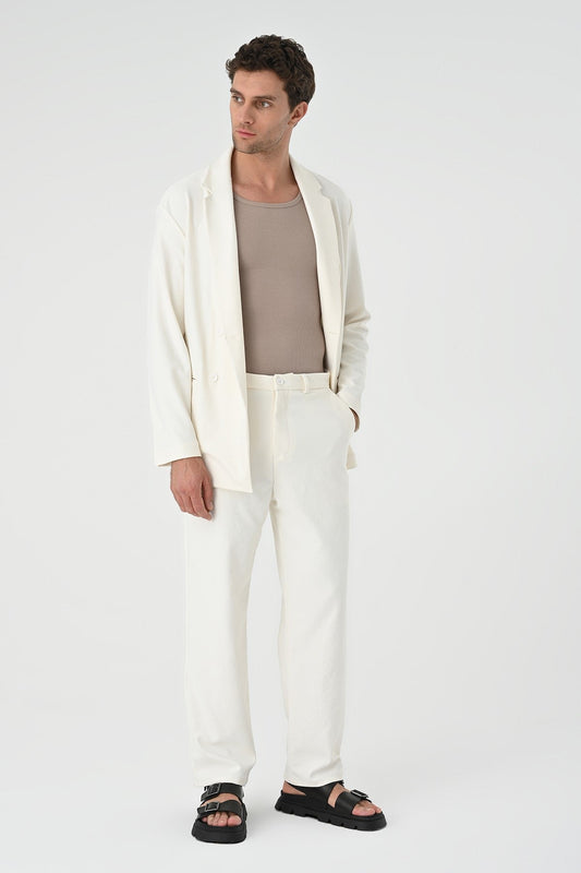 Relaxed-Fit Double-Breasted Men's Suit