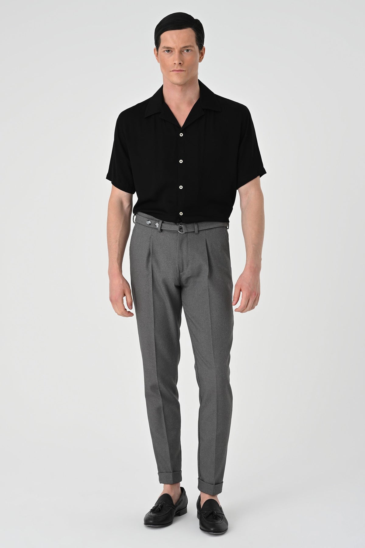 Antioch Oversized Short-Sleeve Men's Shirt with Apache Collar