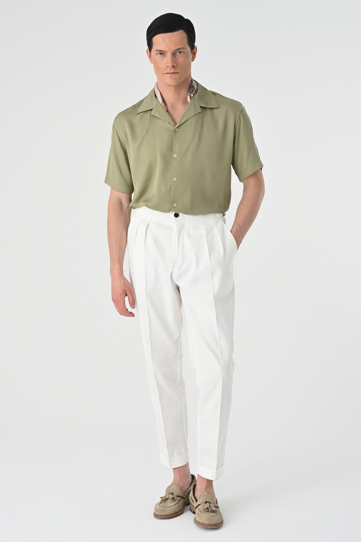 Antioch Oversized Short-Sleeve Men's Shirt with Apache Collar