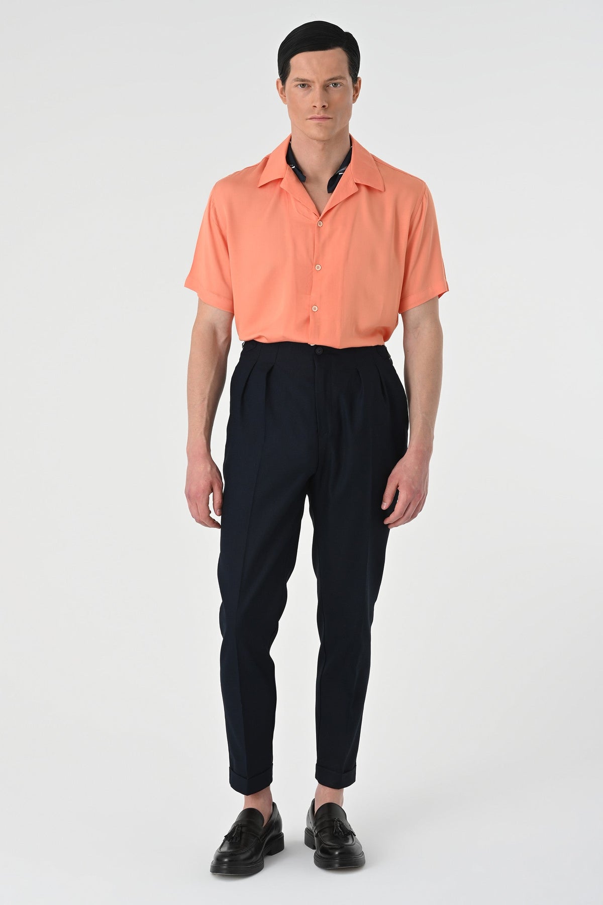 Antioch Oversized Short-Sleeve Men's Shirt with Apache Collar