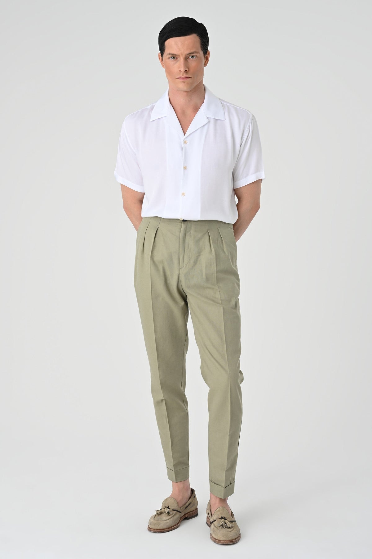 Antioch Oversized Short-Sleeve Men's Shirt with Apache Collar