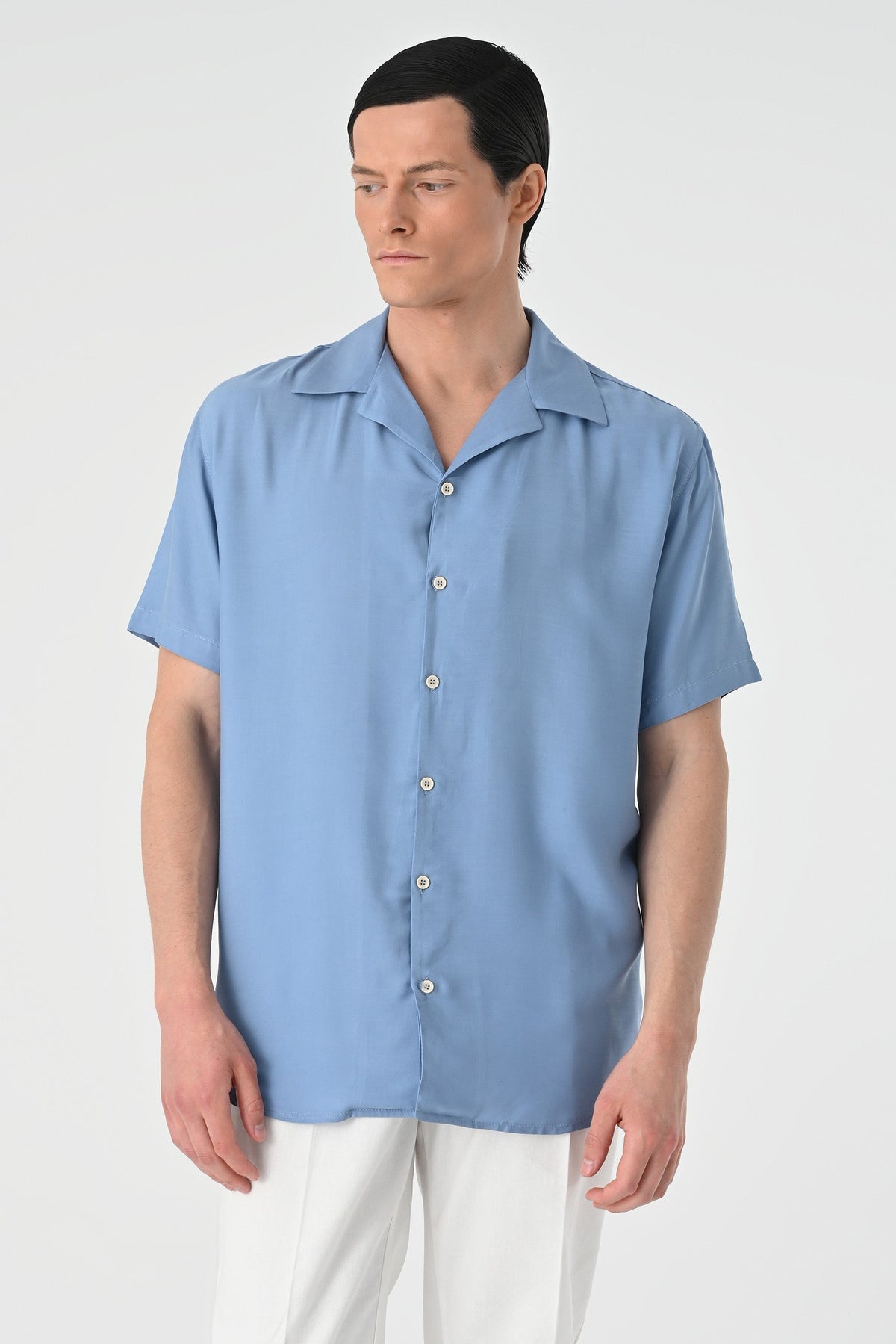 Antioch Oversized Short-Sleeve Men's Shirt with Apache Collar