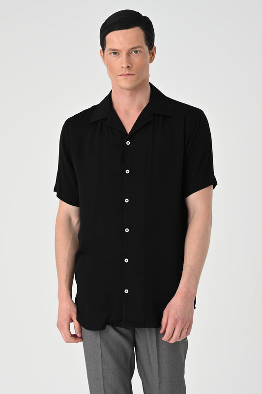 Antioch Oversized Short-Sleeve Men's Shirt with Apache Collar