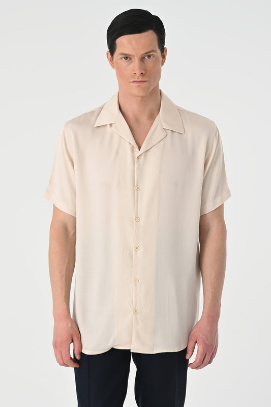 Antioch Oversized Short-Sleeve Men's Shirt with Apache Collar
