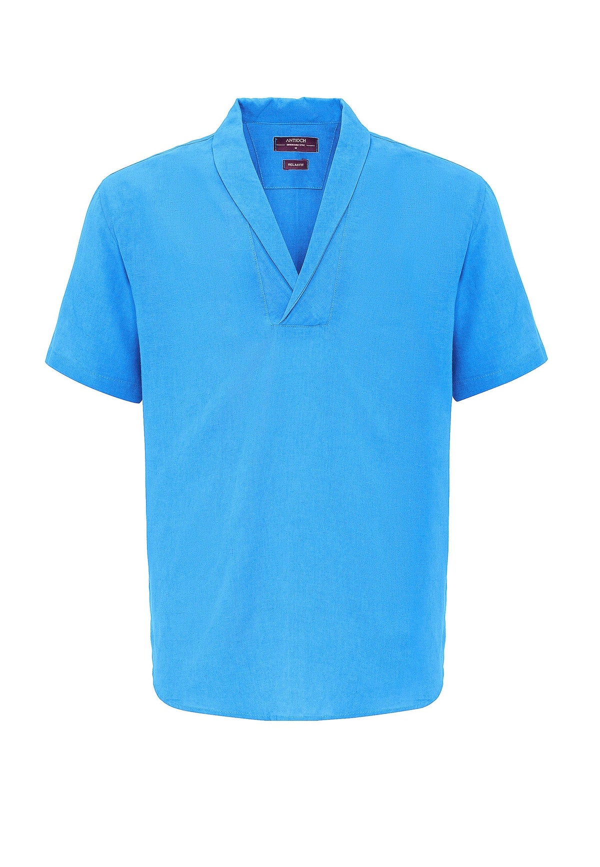 Antioch Relax Fit Short-Sleeved Men's Shirt with a Shawl Collar