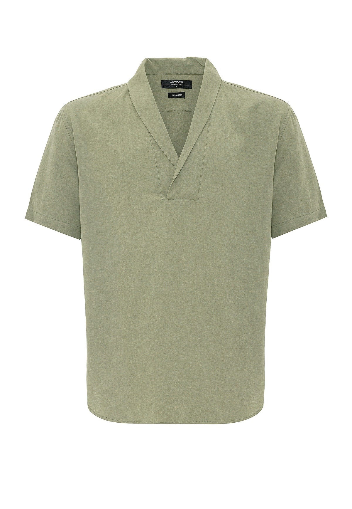 Antioch Relax Fit Short-Sleeved Men's Shirt with a Shawl Collar