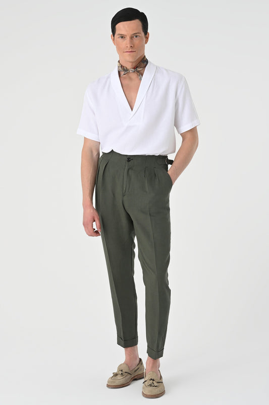 Antioch Relax Fit Short-Sleeved Men's Shirt with a Shawl Collar