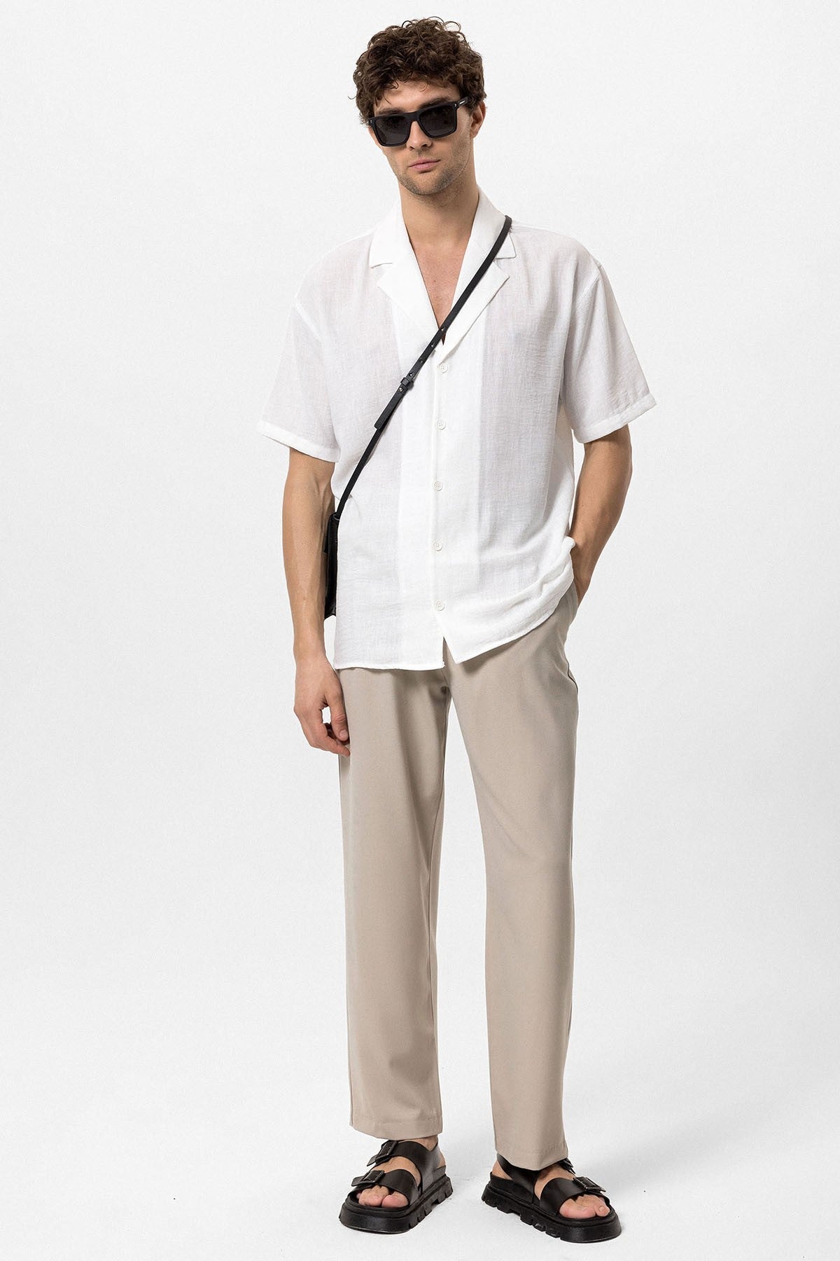 Antioch Oversized Short-Sleeve Men's Shirt with Apache Collar