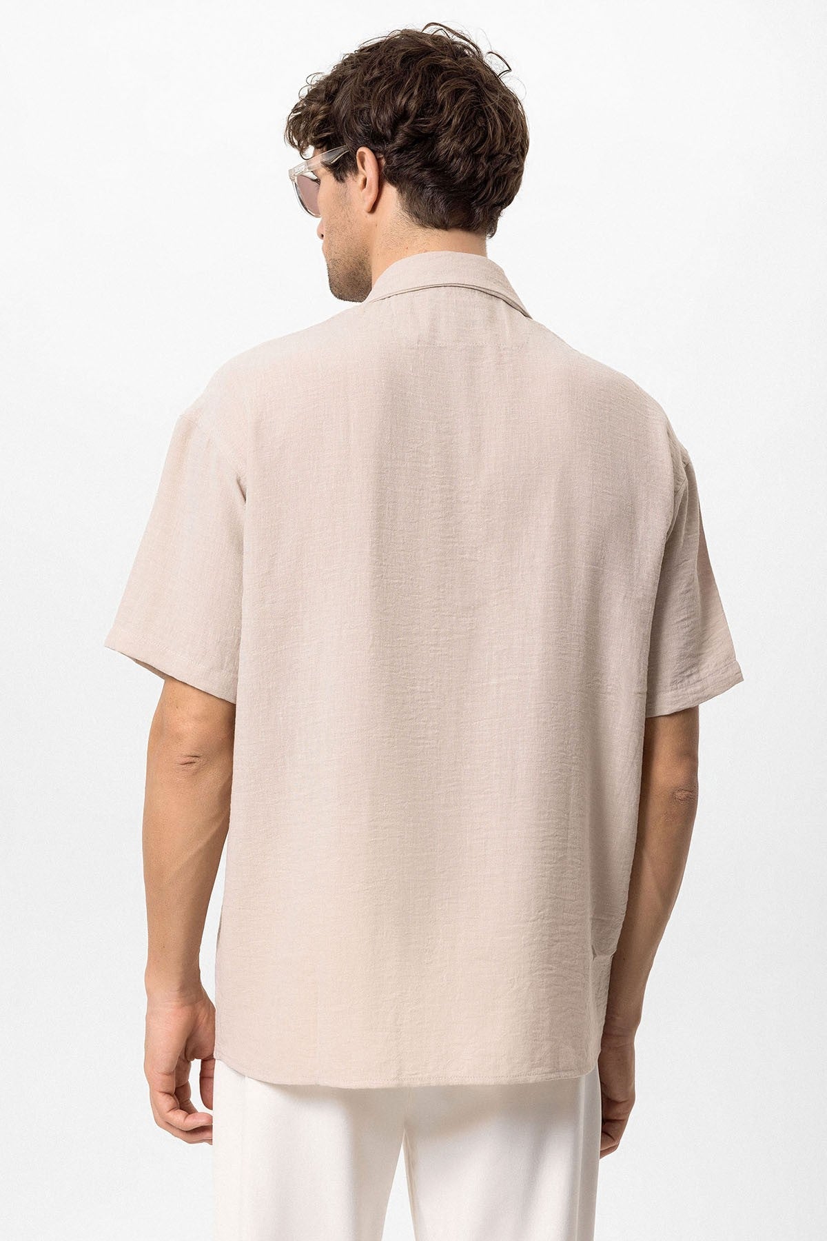 Antioch Oversized Short-Sleeve Men's Shirt with Apache Collar