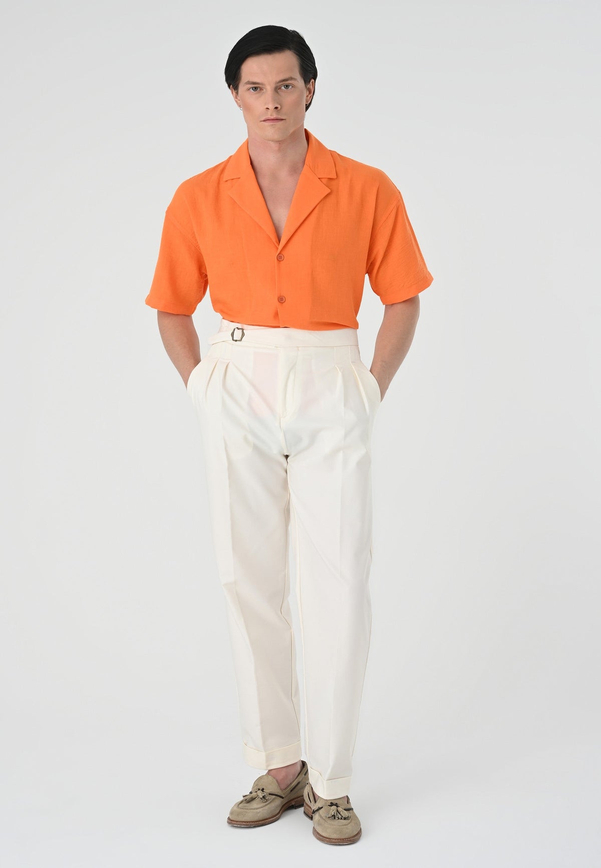 Antioch Oversized Short-Sleeve Men's Shirt with Apache Collar