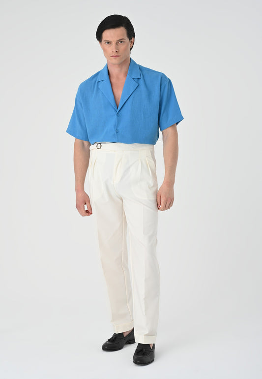 Antioch Oversized Short-Sleeve Men's Shirt with Apache Collar