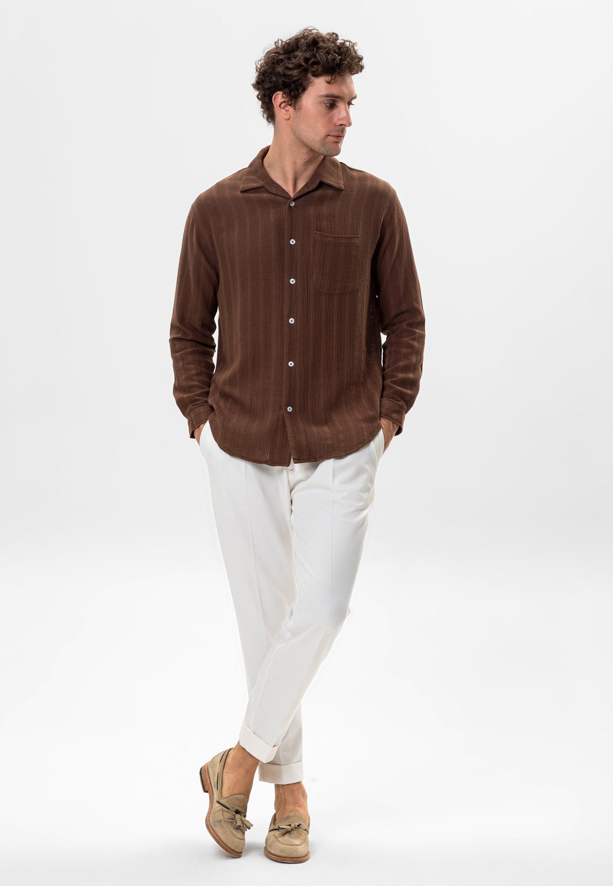Antioch Knit-Detail Men's Shirt