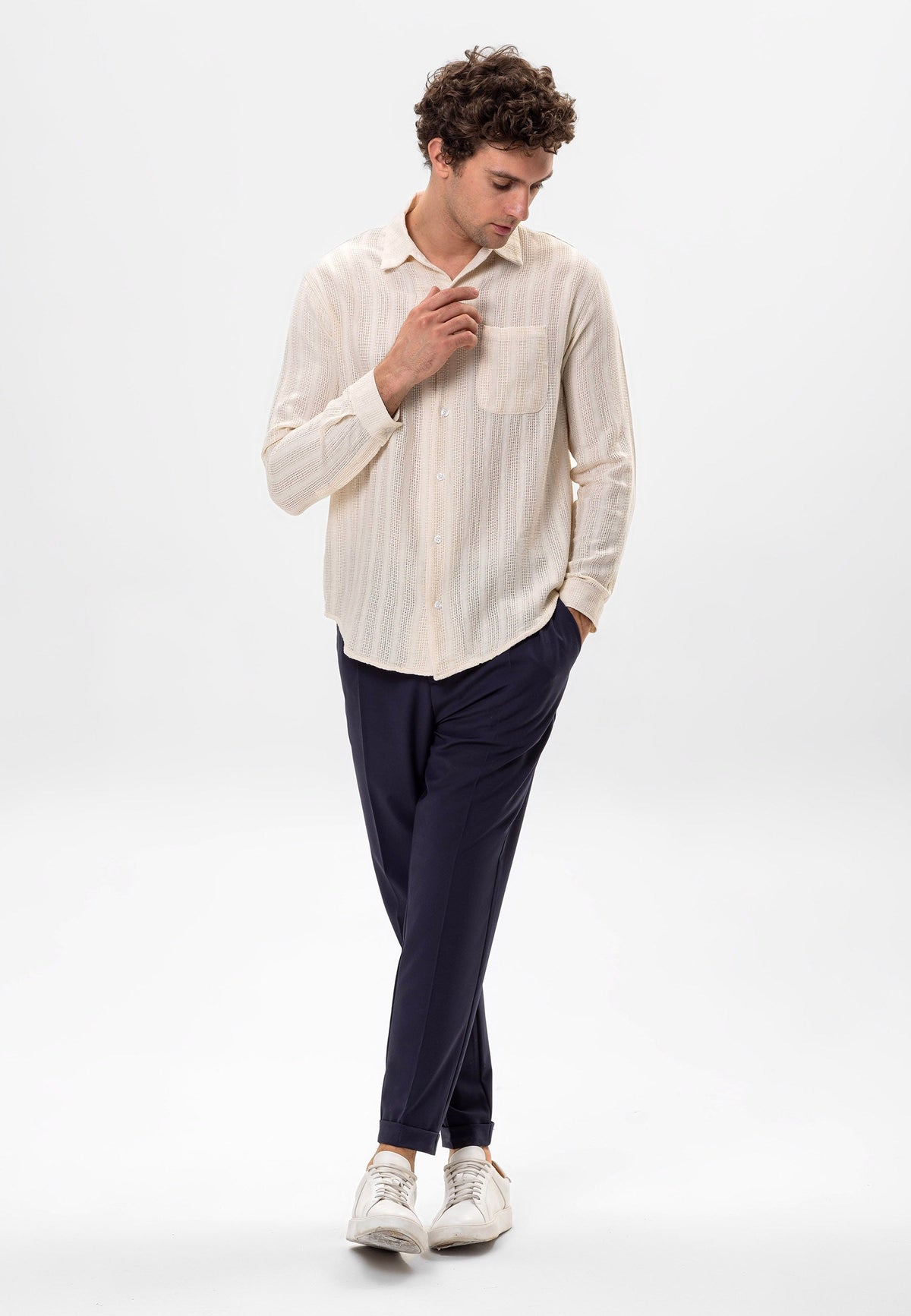 Antioch Knit-Detail Men's Shirt