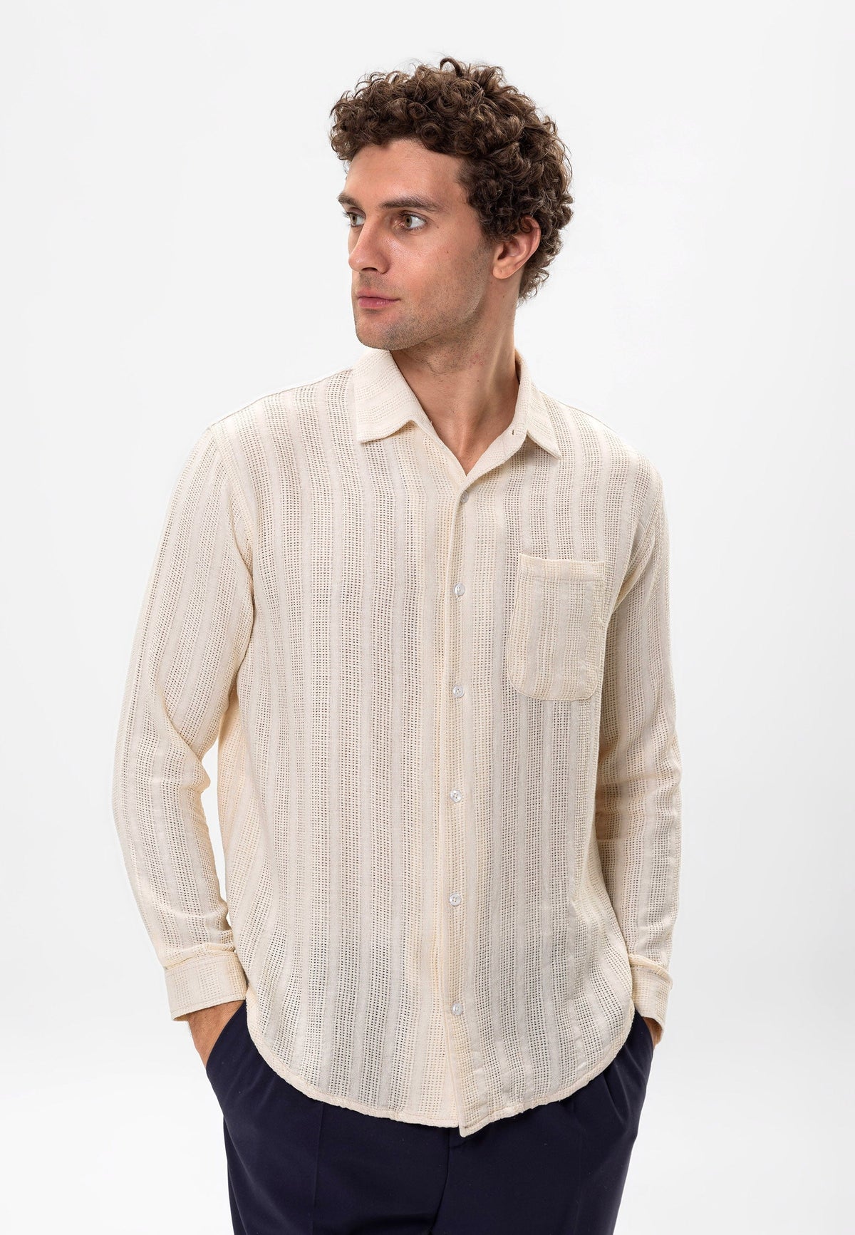 Antioch Knit-Detail Men's Shirt