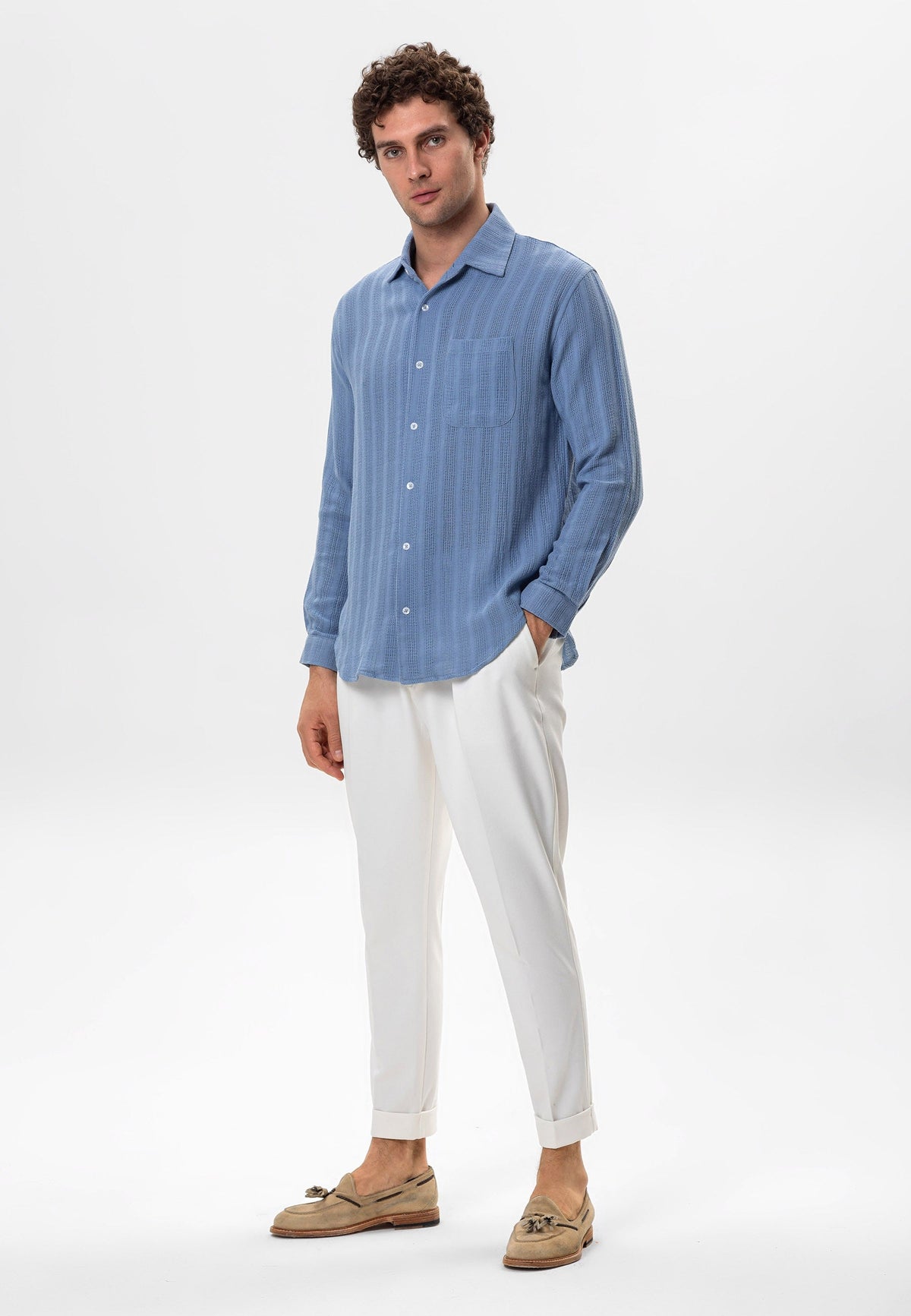Antioch Knit-Detail Men's Shirt