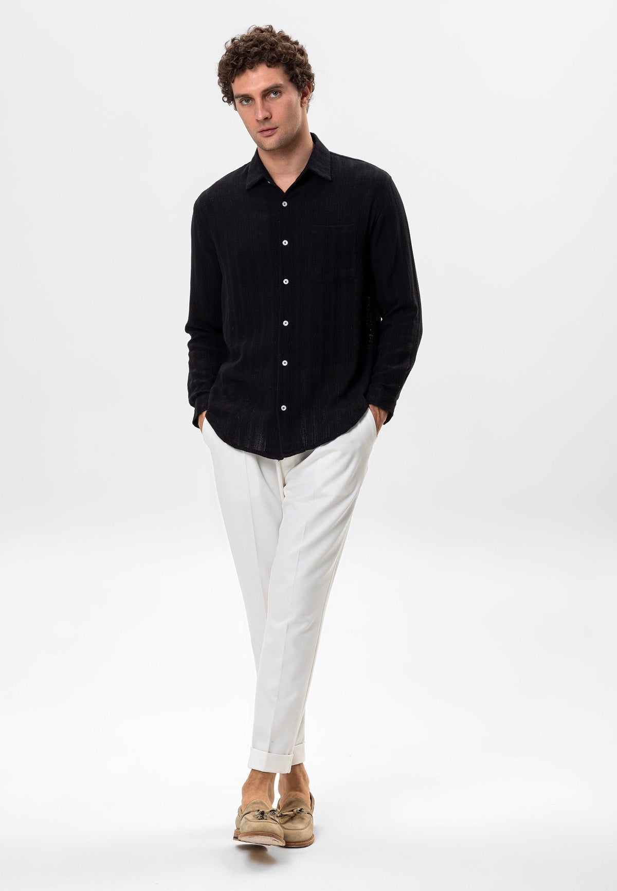 Antioch Knit-Detail Men's Shirt