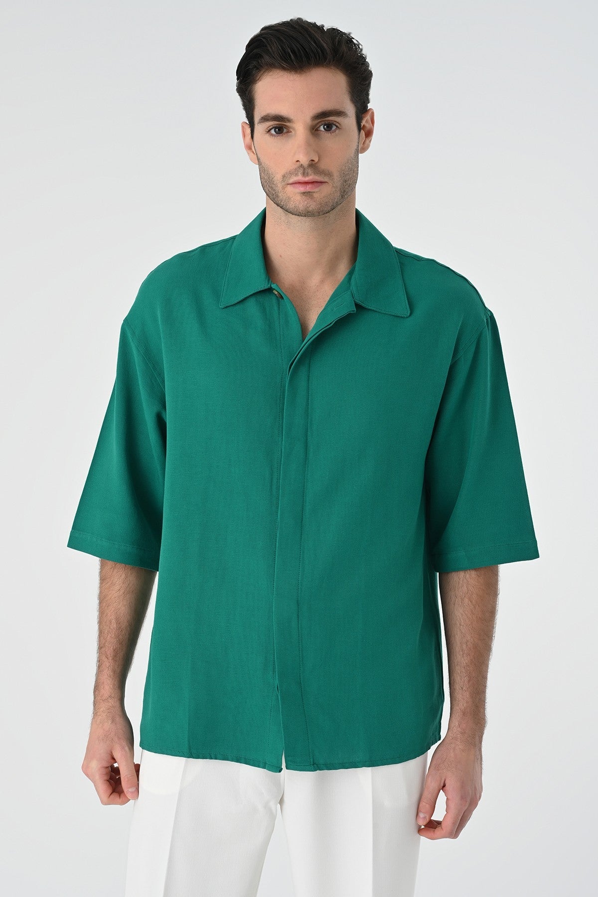 Antioch Fakir Sleeve Hidden-Button Closure Oversized Men's Shirt