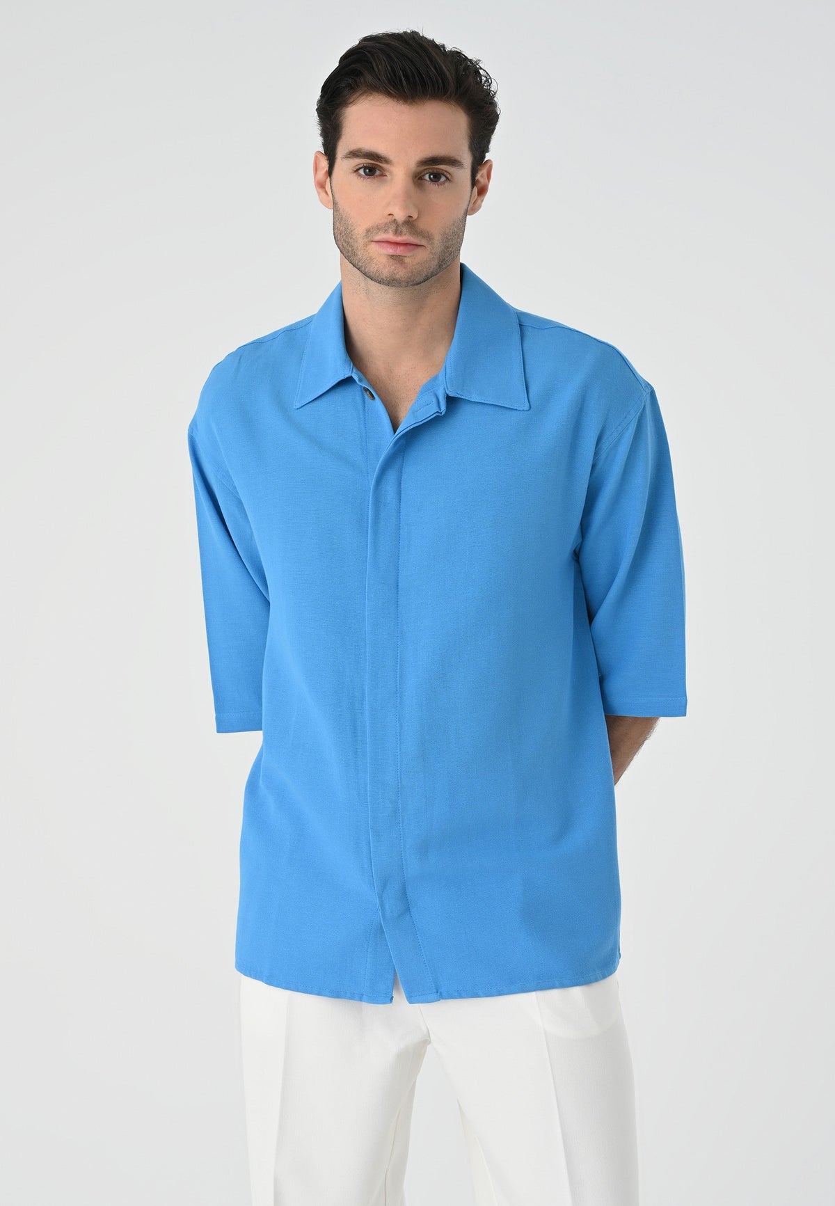 Antioch Fakir Sleeve Hidden-Button Closure Oversized Men's Shirt