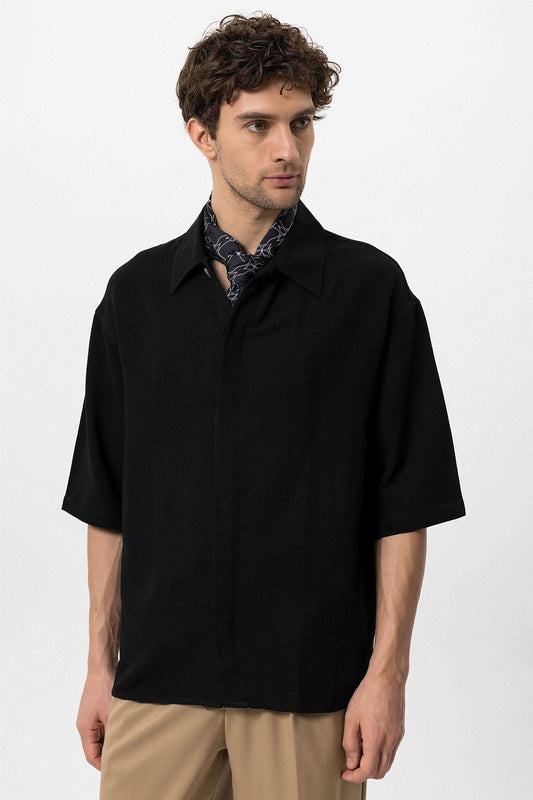 Antioch Fakir Sleeve Hidden-Button Closure Oversized Men's Shirt