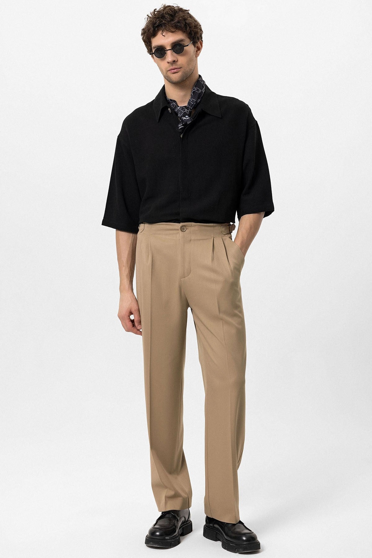Antioch Fakir Sleeve Hidden-Button Closure Oversized Men's Shirt