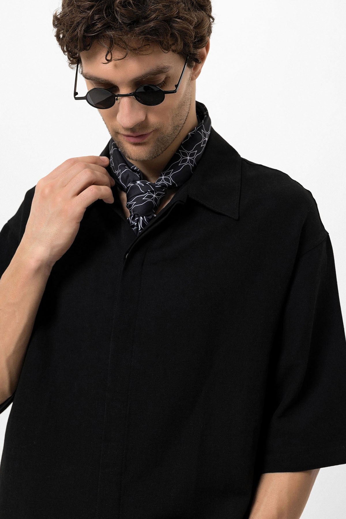 Antioch Fakir Sleeve Hidden-Button Closure Oversized Men's Shirt