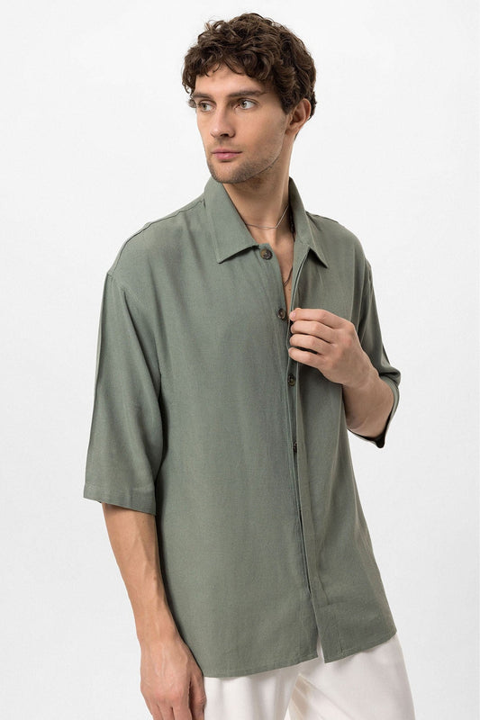 Antioch Fakir Sleeve Hidden-Button Closure Oversized Men's Shirt