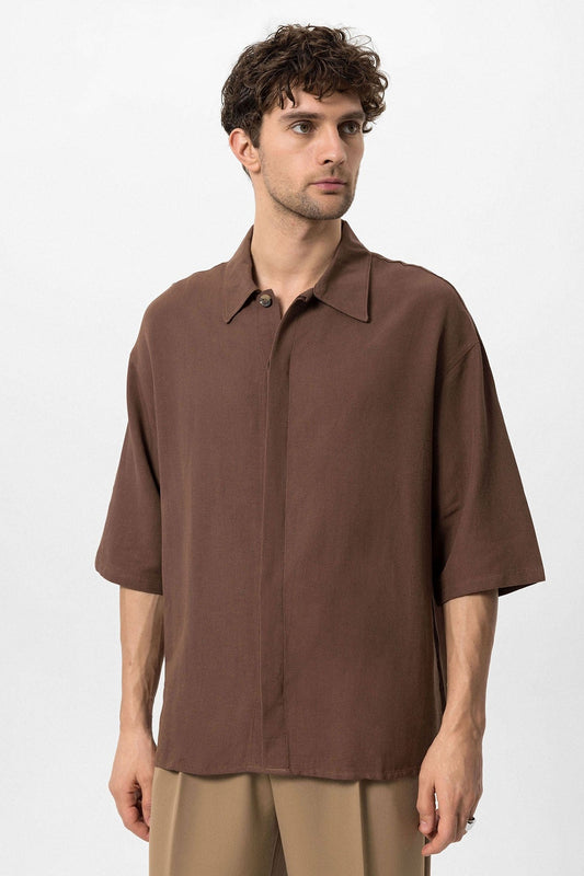 Antioch Fakir Sleeve Hidden-Button Closure Oversized Men's Shirt
