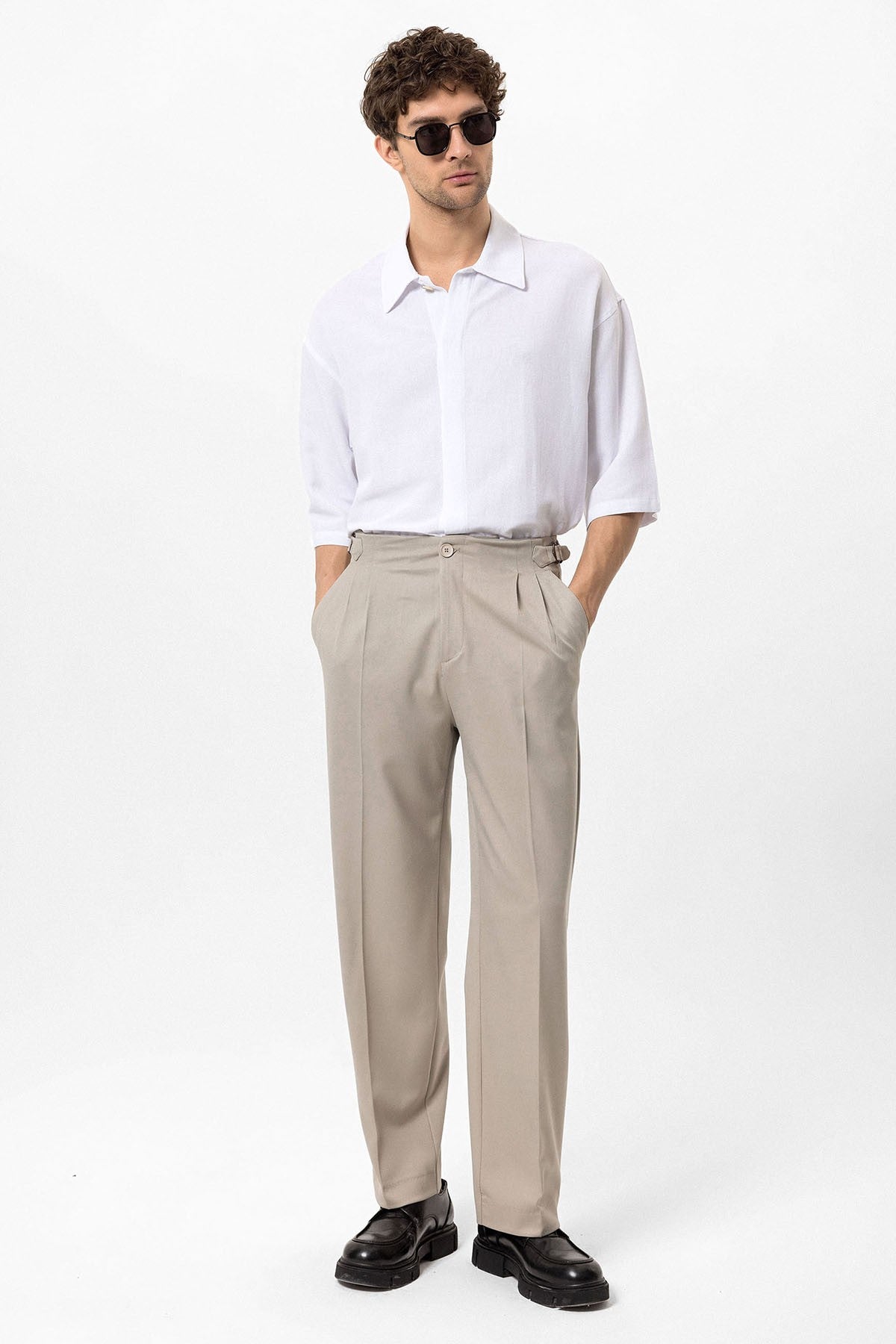 Antioch Fakir Sleeve Hidden-Button Closure Oversized Men's Shirt