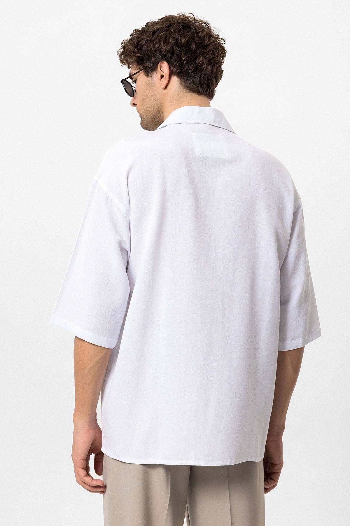 Antioch Fakir Sleeve Hidden-Button Closure Oversized Men's Shirt