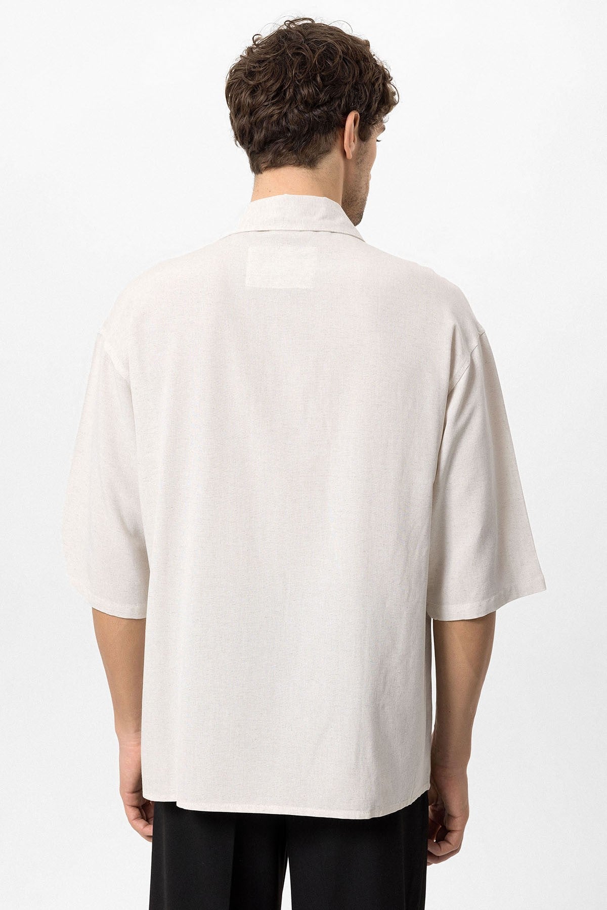 Antioch Fakir Sleeve Hidden-Button Closure Oversized Men's Shirt