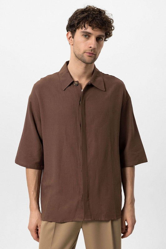 Antioch Fakir Sleeve Hidden-Button Closure Oversized Men's Shirt