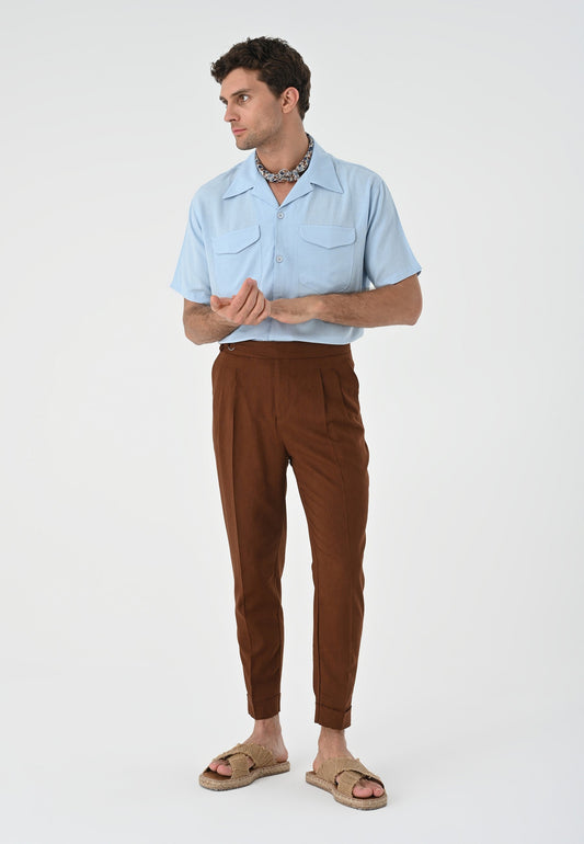 Antioch Men's Shirt with Apache Collar and Pocket Details