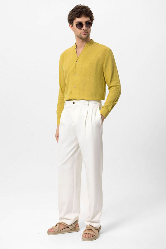 Antioch Crew-Neck Knitted Textured Men's Shirt