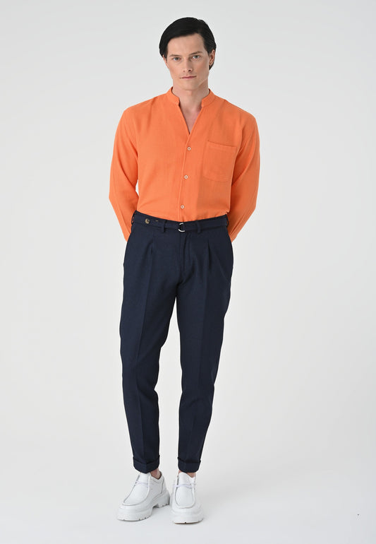 Antioch Crew-Neck Knitted Textured Men's Shirt