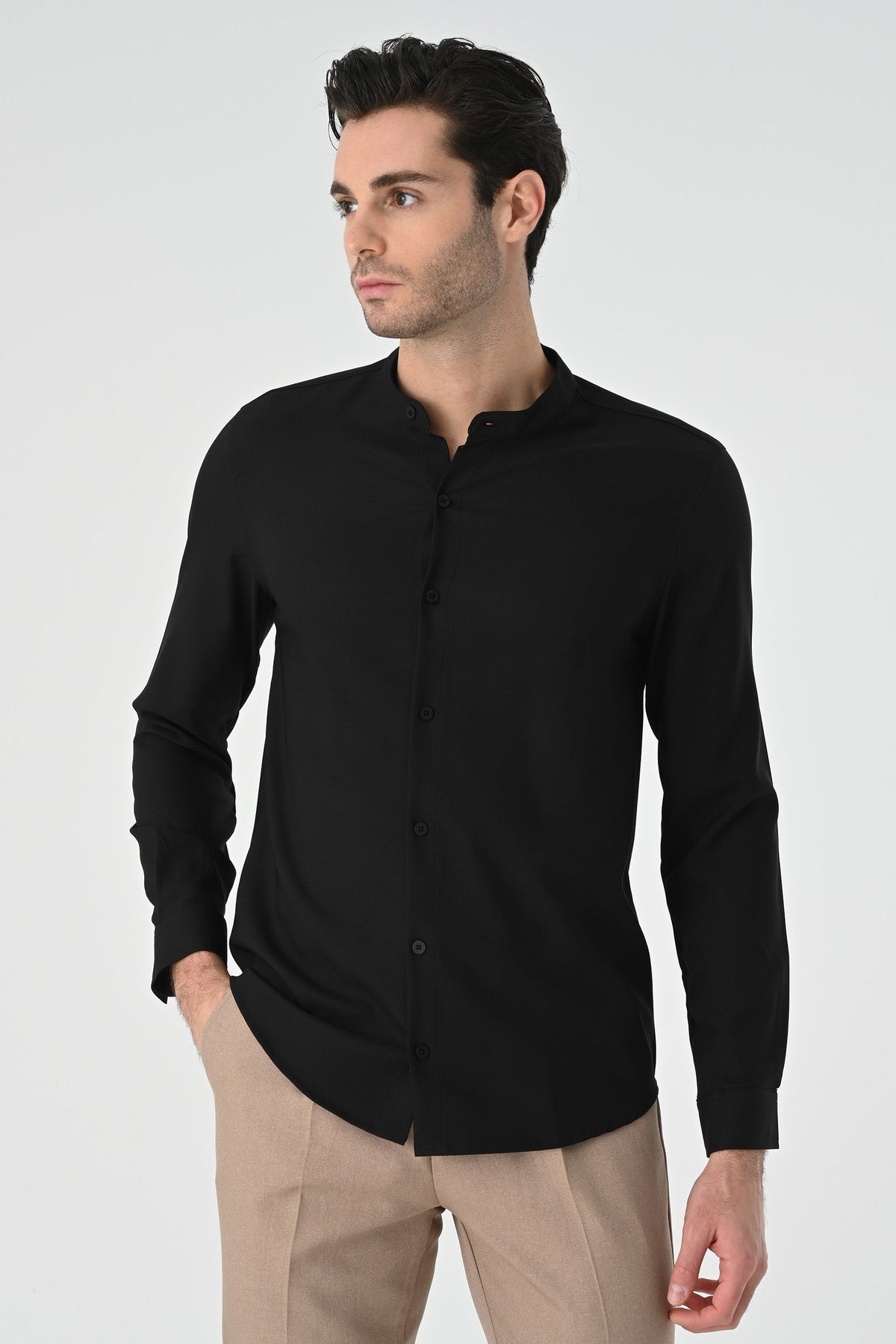 Antioch Regular Fit Mandarin Collar Men's Shirt