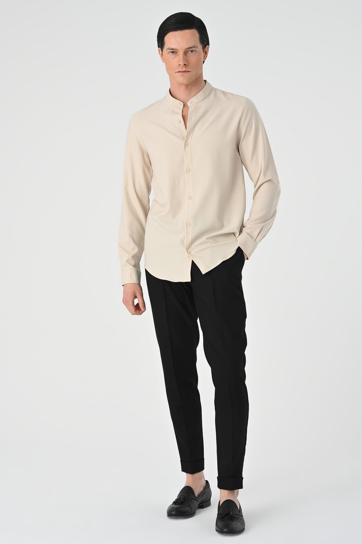 Antioch Regular Fit Mandarin Collar Men's Shirt