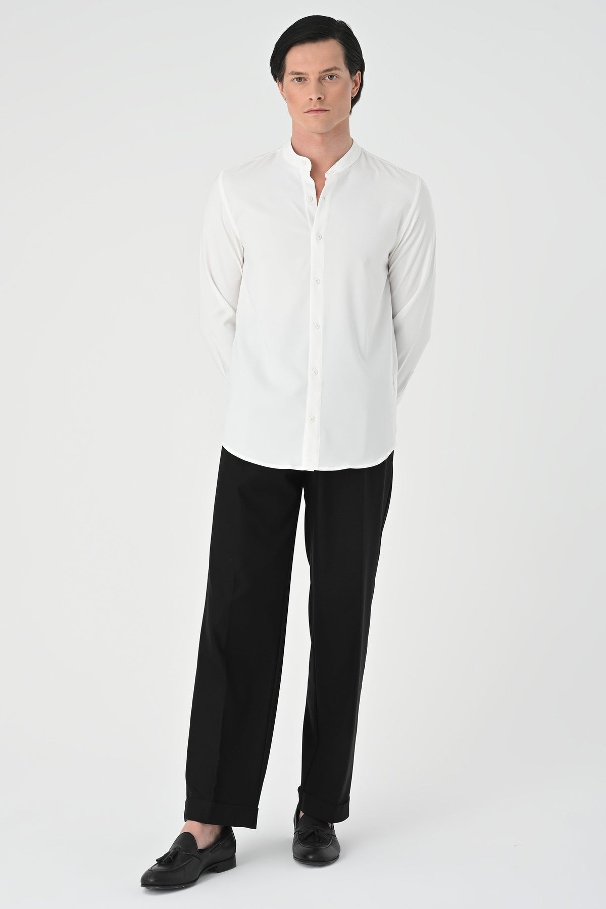 Antioch Regular Fit Mandarin Collar Men's Shirt