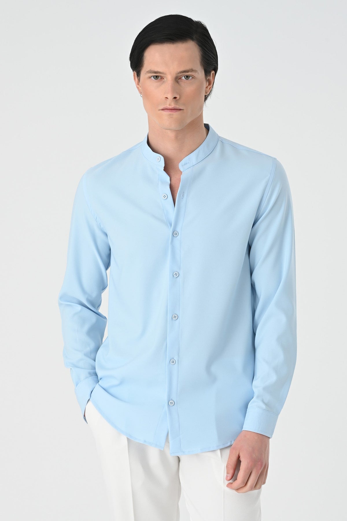 Antioch Regular Fit Mandarin Collar Men's Shirt